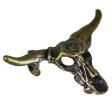 (image for) Bull Skull Pendant/Bead in Antiqued Brass