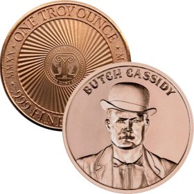 Butch Cassidy (2020 Reverse) 1 oz .999 Pure Copper Round