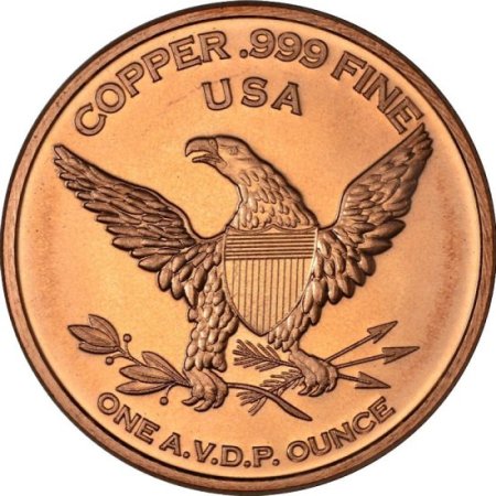 (image for) Capped Bust Dollar Design (Private Mint) 1 oz .999 Pure Copper Round