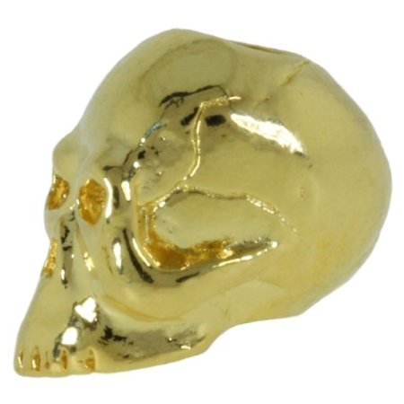 (image for) Classic Skull Bead in 18K Gold Finish by Schmuckatelli Co.