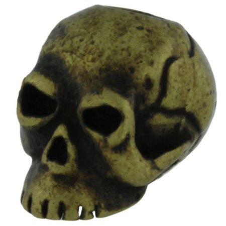 (image for) Classic Skull Bead in Roman Brass Oxide Finish by Schmuckatelli Co.