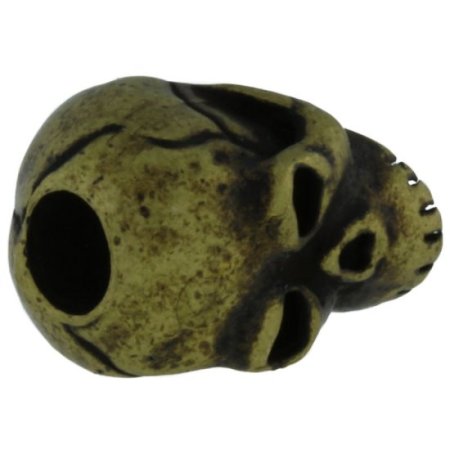 (image for) Classic Skull Bead in Roman Brass Oxide Finish by Schmuckatelli Co.