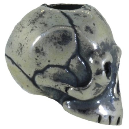 (image for) Classic Skull Bead in Solid .925 Sterling Silver by Schmuckatelli Co.