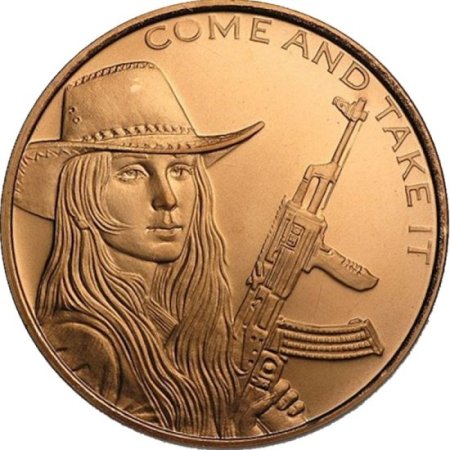 (image for) Come And Take It 1 oz .999 Pure Copper Round (2016 Silver Shield)