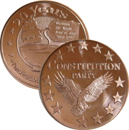 (image for) Constitution Party (AOCS) (2012) 1 oz .999 Pure Copper Round 