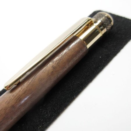 (image for) Cortona Twist Pen in (Black Walnut) 24kt Gold