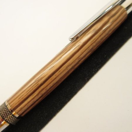 (image for) Cortona Stylus Twist Pen in (Zebrawood) Chrome/24K Gold