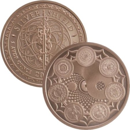 (image for) Cosmic Chakra #124 (2019 Silver Shield - Mini Mintage) 1 oz .999 Pure Copper Round