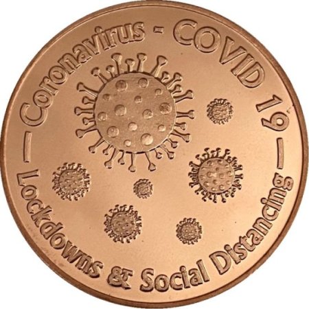 (image for) Coronavirus - COVID-19 #2 (Private Mint) 1oz .999 1 oz .999 Pure Copper Round