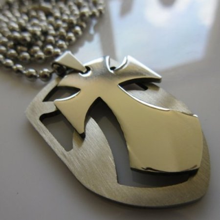 (image for) Chopper Cross Shield Necklace ~ Stainless Steel