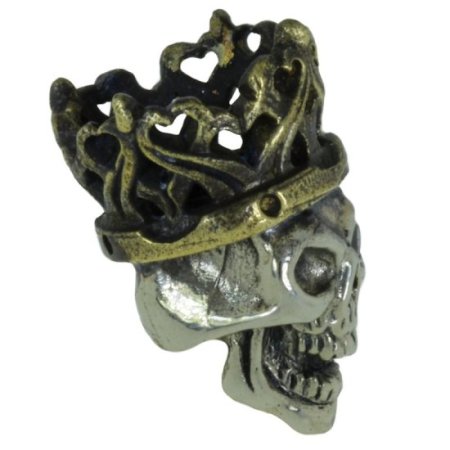 (image for) Cursed King in Brass/White Brass w/Black Onyx Eye (Black Patina Crown) by Covenant Everyday Gear