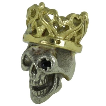 (image for) Cursed King in Brass/White Brass w/Black Onyx Eye (Polished Crown) by Covenant Everyday Gear