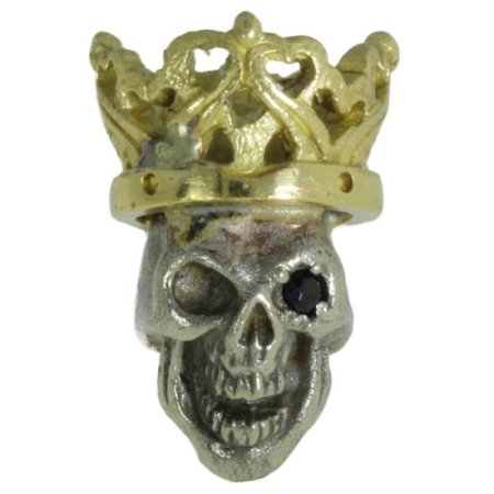 (image for) Cursed King in Brass/White Brass w/Black Onyx Eye (Polished Crown) by Covenant Everyday Gear