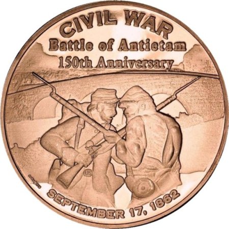 (image for) Battle of Antietam ~ Civil War Series 1 oz .999 Pure Copper Round