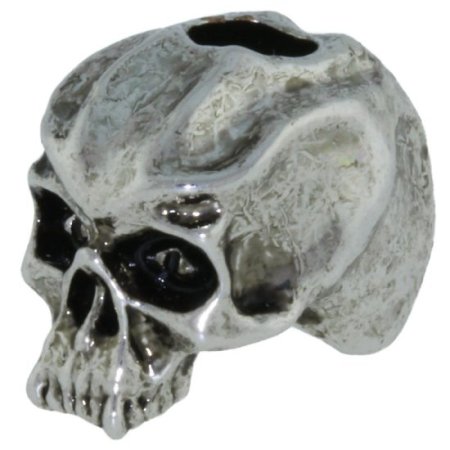 (image for) Cyber Skull Bead in Antique Rhodium Finish by Schmuckatelli Co.