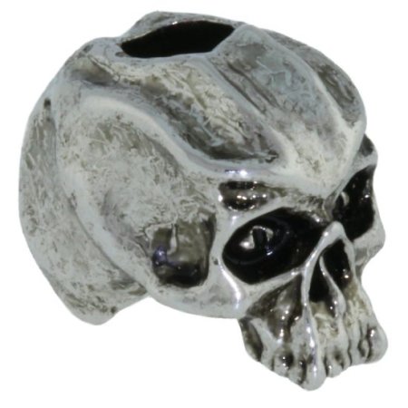 (image for) Cyber Skull Bead in Antique Rhodium Finish by Schmuckatelli Co.