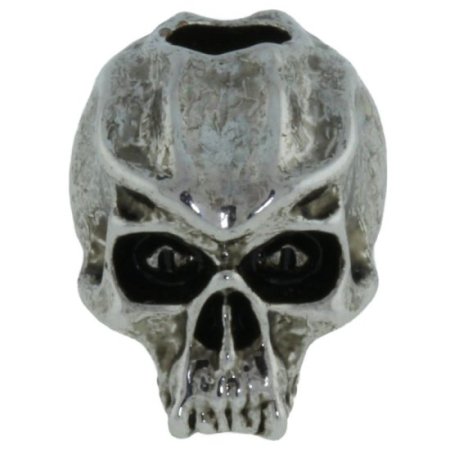 (image for) Cyber Skull Bead in Antique Rhodium Finish by Schmuckatelli Co.