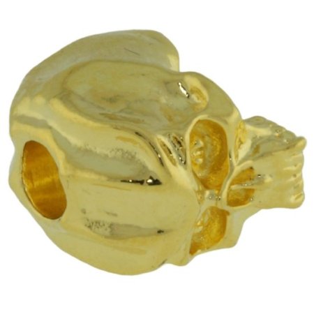 (image for) Cyber Skull Bead in 18K Gold Finish by Schmuckatelli Co.