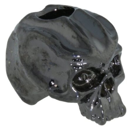 (image for) Cyber Skull Bead in Hematite Finish by Schmuckatelli Co.