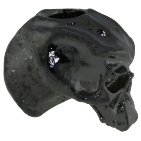 (image for) Cyber Skull Bead in Hematite Finish by Schmuckatelli Co.