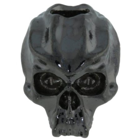 (image for) Cyber Skull Bead in Hematite Finish by Schmuckatelli Co.