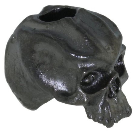 (image for) Cyber Skull Bead in Hematite Matte Finish by Schmuckatelli Co.