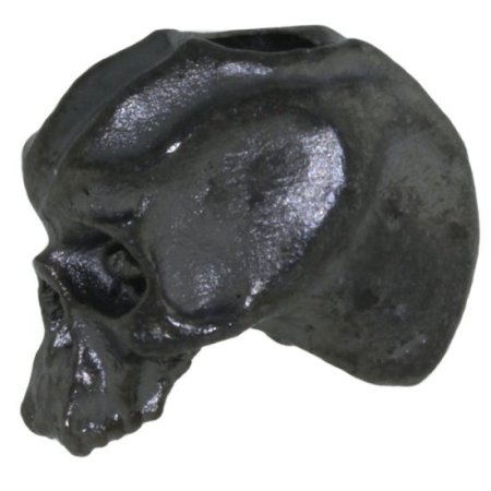 (image for) Cyber Skull Bead in Hematite Matte Finish by Schmuckatelli Co.