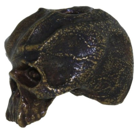 (image for) Cyber Skull Bead in Solid Oil Rubbed Bronze by Schmuckatelli Co.