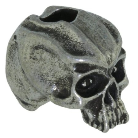 (image for) Cyber Skull Bead in Pewter by Schmuckatelli Co.