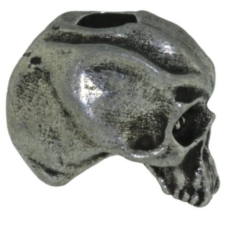 (image for) Cyber Skull Bead in Pewter by Schmuckatelli Co.