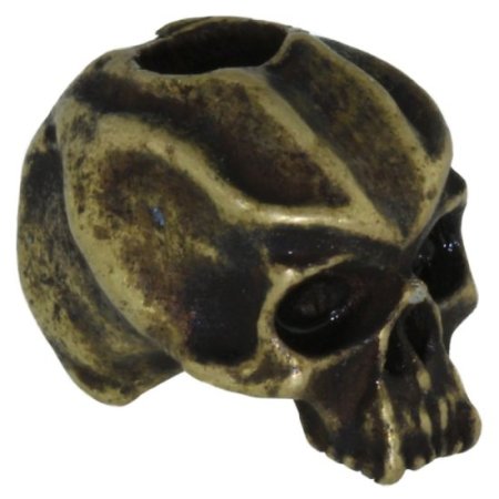 (image for) Cyber Skull Bead in Roman Brass Oxide Finish by Schmuckatelli Co.