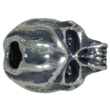 (image for) Cyber Skull Bead in Solid .925 Sterling Silver by Schmuckatelli Co.