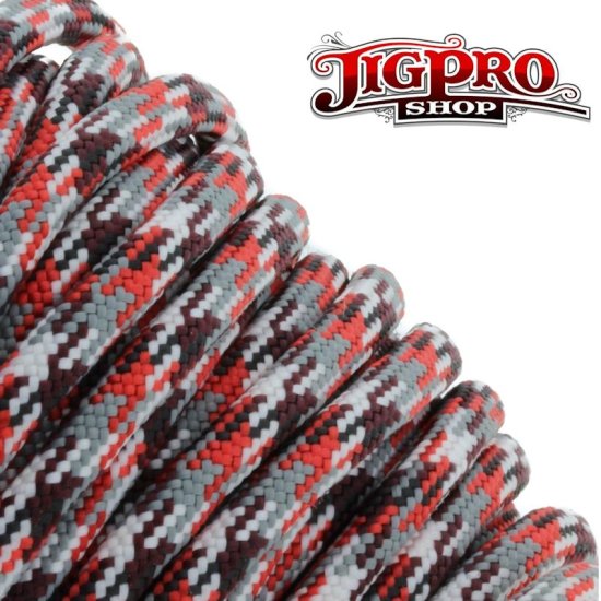 (image for) Red Camo 550# Type III Paracord 100\' C05