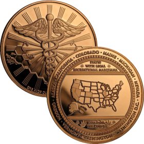 Cannabis (Ahead of the Curve) 1 oz .999 Pure Copper Round