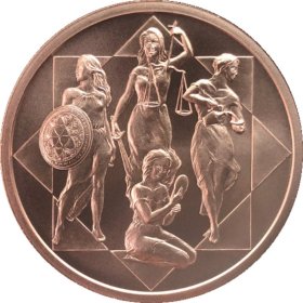 Cardinal Virtues #153 (2020 Silver Shield - Mini Mintage) 1 oz .999 Pure Copper Round