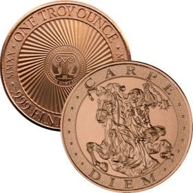 Carpe Diem ~ "Seize The Day" (2020 Reverse) 1 oz .999 Pure Copper Round