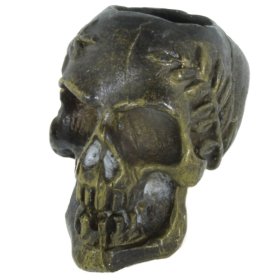 Caesar Skull in Brass With Black Patina by Covenant Everyday Gear