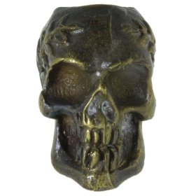 Caesar Skull in Brass With Black Patina by Covenant Everyday Gear