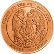 (image for) Christmas Angel (Wreath Back Design Series) 1 oz .999 Pure Copper Round