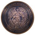 (image for) Christmas Angel (Wreath Back Design Series) 1 oz .999 Pure Copper Round (Black Patina)