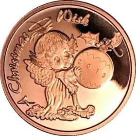 Christmas Wish 2013 (Sunshine Mint) 1 oz .999 Pure Copper Rounds