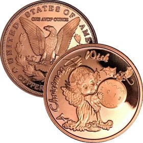 Christmas Wish 2013 (Sunshine Mint) 1 oz .999 Pure Copper Rounds