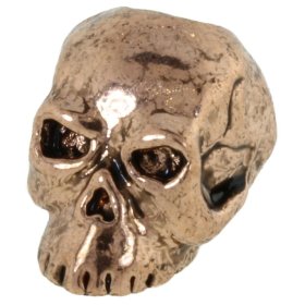 Classic Skull Bead in Antique Copper Finish by Schmuckatelli Co.