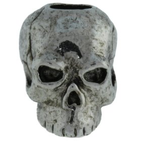 Classic Skull Bead in Antique Rhodium Finish by Schmuckatelli Co.