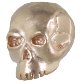 Classic Skull Bead in Matte Rose Gold Finish by Schmuckatelli Co.