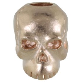 Classic Skull Bead in Matte Rose Gold Finish by Schmuckatelli Co.