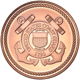Coast Guard (Presston Mint) 1 oz .999 Pure Copper Round
