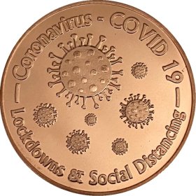 Coronavirus - COVID-19 #2 (Private Mint) 1oz .999 1 oz .999 Pure Copper Round
