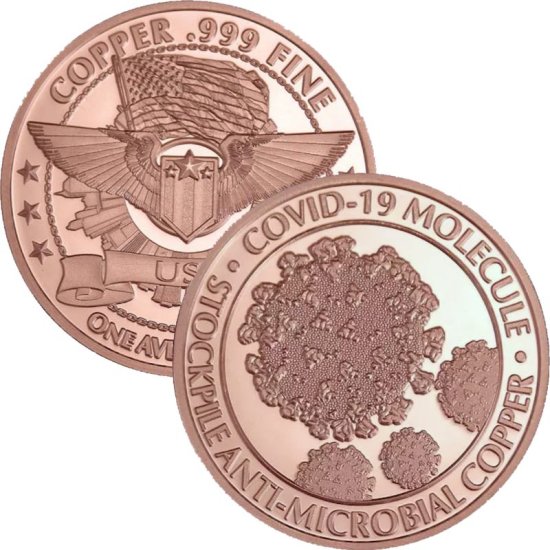 (image for) Coronavirus - COVID-19 #1 (Private Mint) 1oz .999 1 oz .999 Pure Copper Round