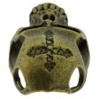 (image for) Cross Skull Bead in Brass